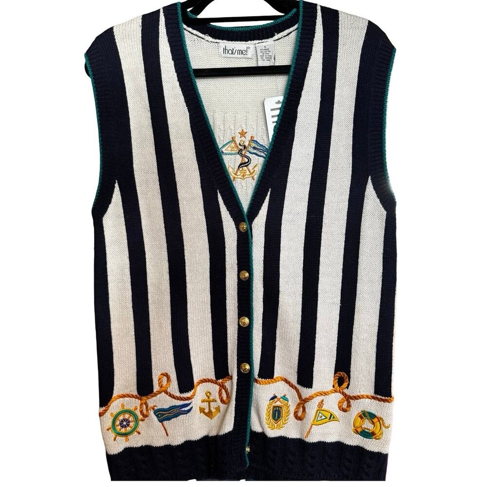 NWT That's Me! Vintage Nautica Sweater Vest Size: Small